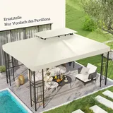 Outsunny Ersatzdach für Metallpavillon 3 x 4 m Weiß