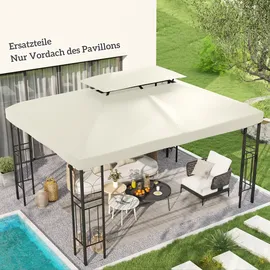 Outsunny Ersatzdach für Metallpavillon 3 x 4 m Weiß