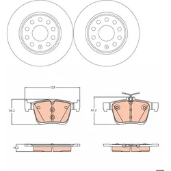 Trw Bremsscheiben 272mm + Beläge Hinten Passend Für Vw T-roc Mit Starrachse: Bremsbelagsatz, Scheibenbremse Seat: 5q0698451ae Seat: 5q0698451ak Seat: