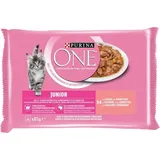 Purina one Junior Lachs Katzennassfutter 4 x 85 g  Katzenfutter