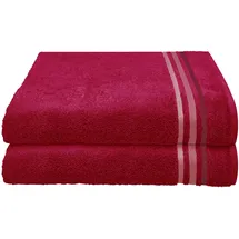 SCHIESSER Skyline Color Duschtuch 2 x 70 x 140 cm rot