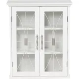 Teamson Home - Badezimmerschrank -holz-wandschrank Weiß 7930 Mit 2 Glastüren