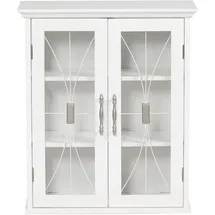 Teamson Home - Badezimmerschrank -holz-wandschrank Weiß 7930 Mit 2 Glastüren