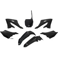 UFO Plastik Kit Schutzblech Schwarz für Yamaha YZ 125 2022-2024