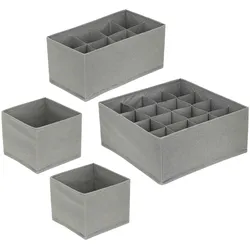 Haushalt International 4er Set Schubladenorganizer für ordentliches Verstauen