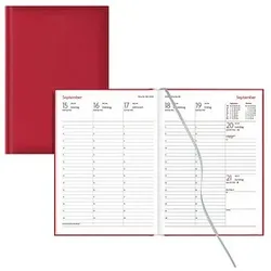 Lediberg Buchkalender Wochenplaner 2026 weinrot