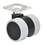 WAGNER Design Möbelrolle - soft - Durchmesser Ø 38 mm, Anschraubpatte, schwarz, Tragkraft 70 kg - DE Ware - 01024189