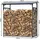 Quick Star Kaminholzregal Metall 185 x 70 x 185 cm Mit Wetterschutz Transparent Schwarz