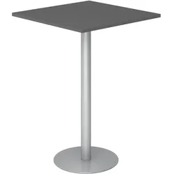 Hammerbacher-Stehtisch 80x80cm Graphit/Silber-VSTH88/G/S