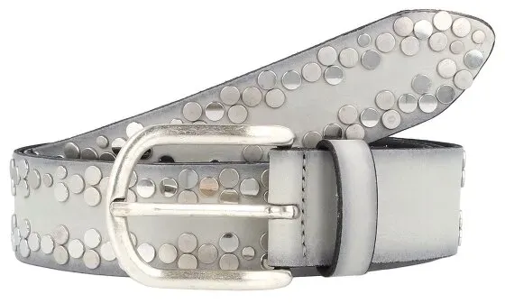 Vanzetti Nietengürtel Leder 100 cm grau