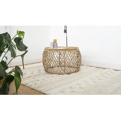 Wollteppich ME GUSTA "Bohist 125", beige (natur), B:80cm H:20mm L:150cm, Wolle, Teppiche