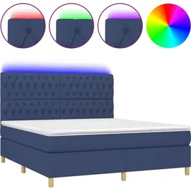 vidaXL Boxspringbett 180 x 200 cm Blau