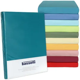 BASSETTI Spannbettlaken Jersey 90 x 190 - 100 x 220 cm Fuchsia