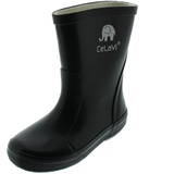 Celavi Kinder Unisex Wasserdichte Gummistiefel, 100% Naturkautschuk Regenstiefel, Größe: 30, Farbe: Schwarz, 1147