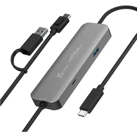 j5create Wormhole Switch Crosslink USB-C Hub Msd Ns Perp (USB-C, 2 Ports), Dockingstation + USB Hub, Grau