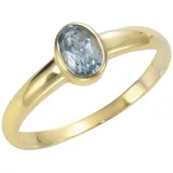VIVANCE Fingerring VIVANCE "333/- Gelbgold mit Blautopas (beh.)" Gr. 62, gelb, Fingerringe, Damen, 062 (19,7), Gold, Fingerring