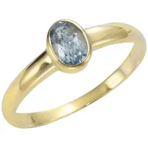 VIVANCE Fingerring VIVANCE "333/- Gelbgold mit Blautopas (beh.)" Gr. 62, gelb, Fingerringe, Damen, 062 (19,7), Gold, Fingerring