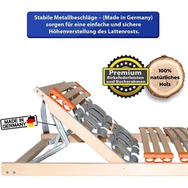 Coemo KombiFlex Tellerlattenrost Kopfteil verstellbar 80 x 200 cm