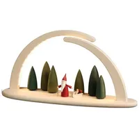 Seiffener Volkskunst LED Schwibbogen Weihnachtswichtel 42 x 21 cm