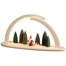 Seiffener Volkskunst LED Schwibbogen Weihnachtswichtel 42 x 21 cm