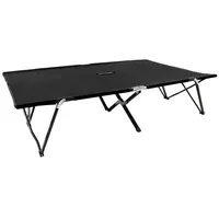Furnicato Doppelliege Klappbar Schwarz Stahl,