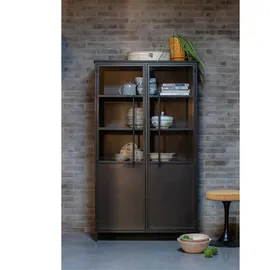 Woood Vitrine Exhibit 99 x 44 x 170 cm Schwarz