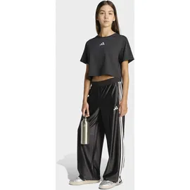 adidas Seasonals Wide Leg Trainingshose Schwarz/Silber 128