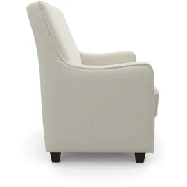 Home Affaire Sessel County Mikrofaser 70 x 91 x 75 cm Beige mit englischer Naht und Federkern-Polsterung