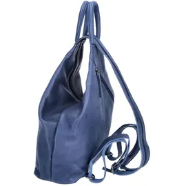 The Skandinavian Brand Damen Leder Rucksack Blau