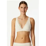 SCHIESSER BH Unique Cotton Soft Bra With Lace Crème Baumwolle A 85 Damen
