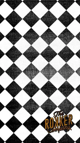 Rokker Checker Board, Multifunktionstuch - Schwarz/Weiß