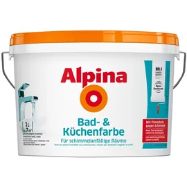 Alpina Bad- und Küchenfarbe Weiß matt 1 l