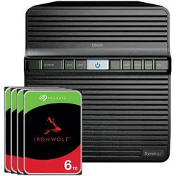 Synology DS423 24TB IronWolf NAS-Bundle NAS inkl. 4x 6TB IronWolf 3.5 Zoll SATA Festplatte