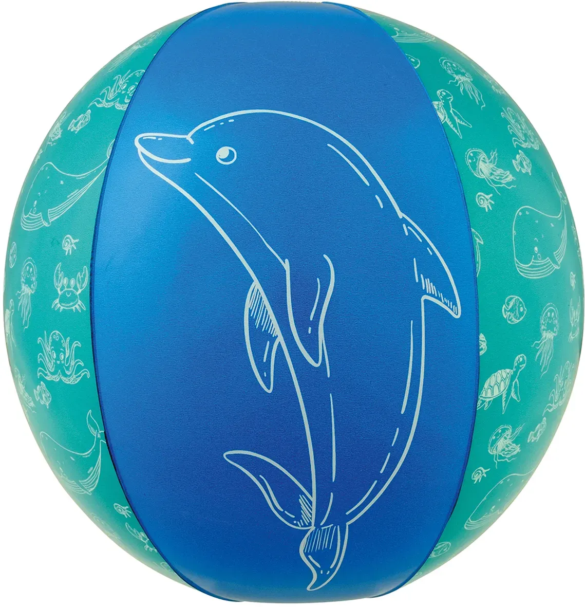Happy People Strandball blau mit Motiv
