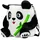 YY Vertical Panda Giant Chalkbag Schwarz/Weiß