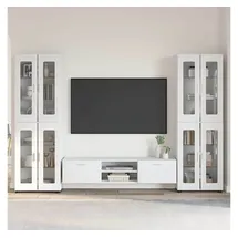 vidaXL TV-Schrankset mit Schubladen FLORIN 3 pcs Weiß Holzwerkstoff