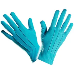 Türkisfarbene Handschuhe mit schicken Nähten - OS