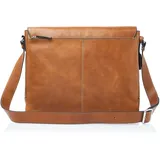 Castelijn & Beerens Mark Aktentaschen Messenger RFID Schutz Leder 39 cm Laptopfach braun