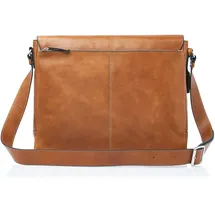 Castelijn & Beerens Mark Aktentaschen Messenger RFID Schutz Leder 39 cm Laptopfach braun
