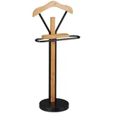 Relaxdays Herrendiener mit Ablage 109 x 48 x 30 cm Schwarz