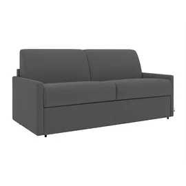 vente-unique Schlafcouch Polyester 3-Sitzer Grau