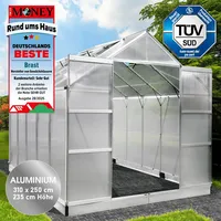 Brast Gewächshaus Alu Silber HKP 6 mm 7,75 m2