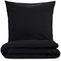 Blumtal Bettwäsche Schwarz 240 x 220 cm + 2 x 40 x 80 cm