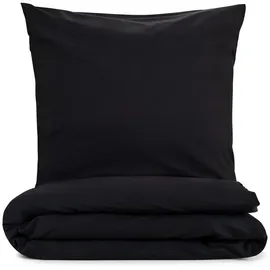 Blumtal Bettwäsche Schwarz 240 x 220 cm + 2 x 40 x 80 cm