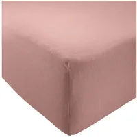 REDBEST Spannbettlaken Pittsburgh Jersey-Baumwolle-Polyester 90 x 190 - 100 x 200 cm rosa 1 St.