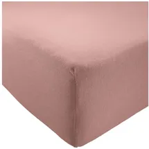 REDBEST Spannbettlaken Pittsburgh Jersey-Baumwolle-Polyester 90 x 190 - 100 x 200 cm rosa 1 St.