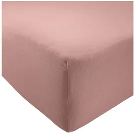 REDBEST Spannbettlaken Pittsburgh Jersey-Baumwolle-Polyester 90 x 190 - 100 x 200 cm rosa 1 St.