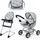 Bayer Design Puppenwagen Set Cosy grau