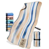 NirvanaShape Strandtuch XXL - Strandhandtuch mit über 32 Strand-Muster - schnelltrocknende Mikrofaser Badetuch, Microfaser Handtuch, Badehandtuch - 200 x 90 cm