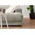 KAWOLA Big Sofa XL MADELINE mit Holztablett schwarz für Armlehne Cord steingrau